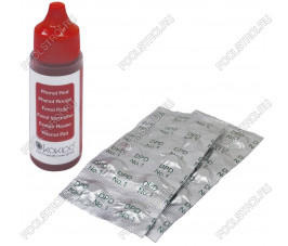Таблетки + Капли Kokido K101CBX24 для тестера K029BU (20cc Phenol + 20pcs DPD) двухкомпонентный
