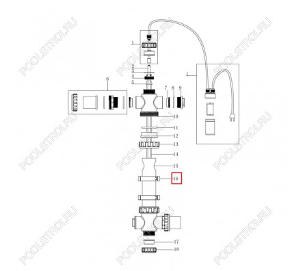 Хомут для ультрафиолетовой установки Aquaviva NT-UV16